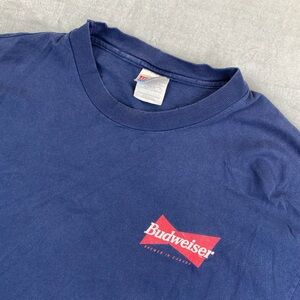 Budweiser T Shirt Navy Blue Logo Graphic Beer Tee Mens Large